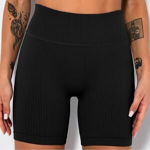 Dynamite Black Bike Shorts with Wide Waistband